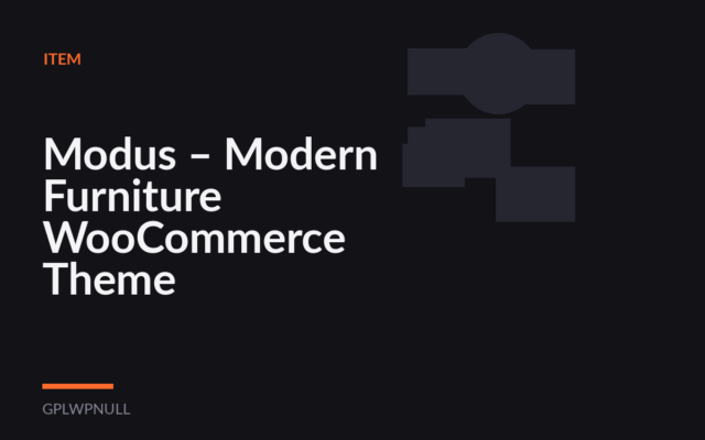 Modus – Modern Furniture WooCommerce Theme