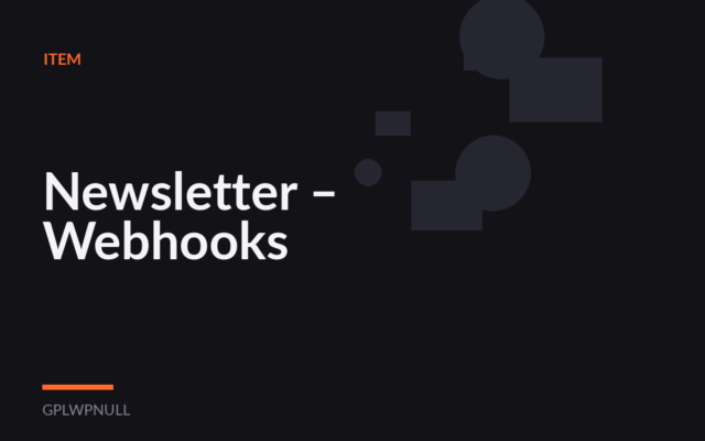 Newsletter – Webhooks