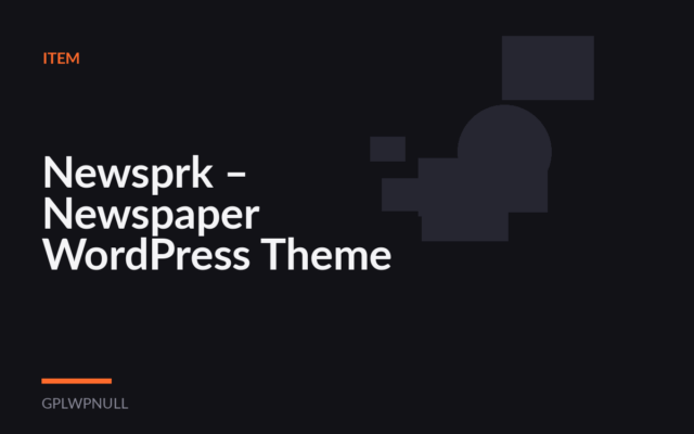 Newsprk – Newspaper WordPress Theme