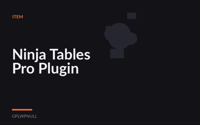 Ninja Tables Pro Plugin