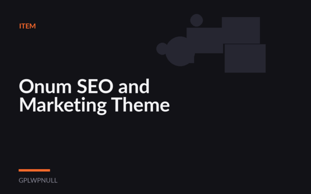 Onum SEO and Marketing Theme