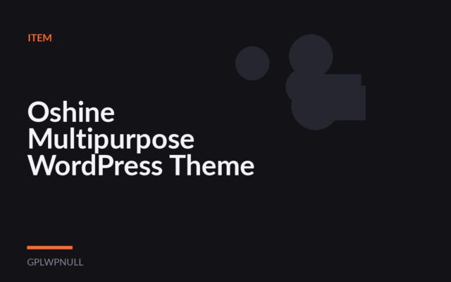 Oshine Multipurpose WordPress Theme