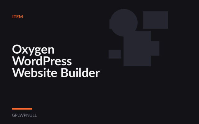 Oxygen WordPress Website Builder