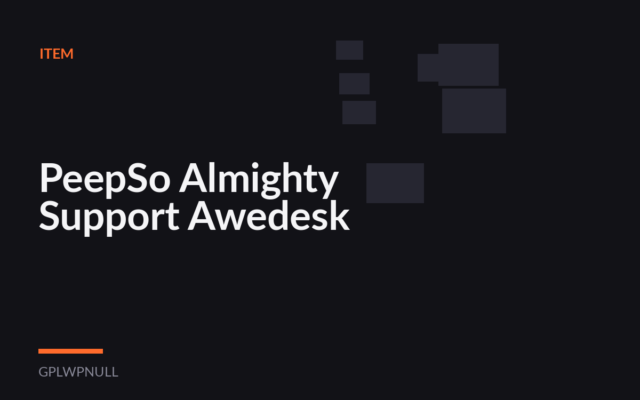 PeepSo Almighty Support Awedesk