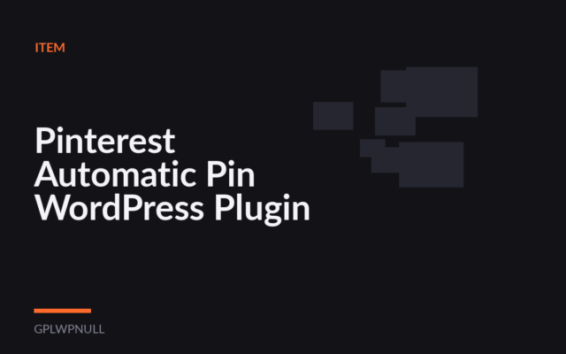 Pinterest Automatic Pin WordPress Plugin