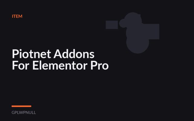 Piotnet Addons For Elementor Pro