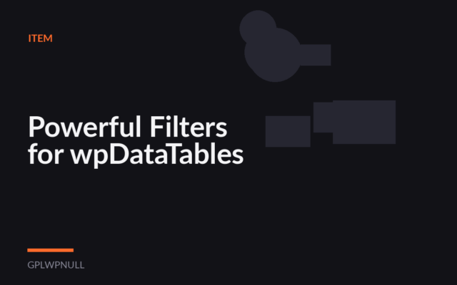 Powerful Filters for wpDataTables