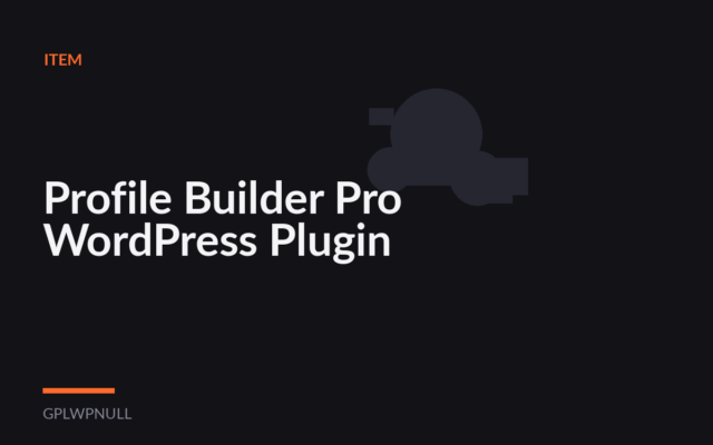 Profile Builder Pro WordPress Plugin
