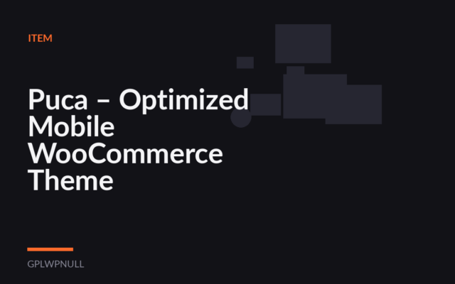Puca – Optimized Mobile WooCommerce Theme
