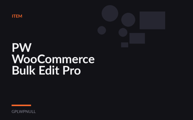 PW WooCommerce Bulk Edit Pro