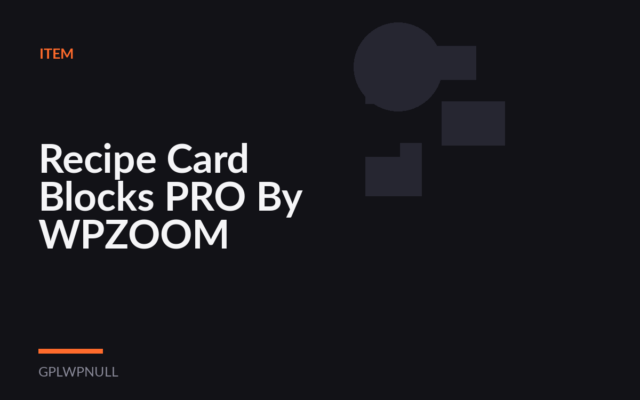 Recipe Card Blocks PRO By WPZOOM