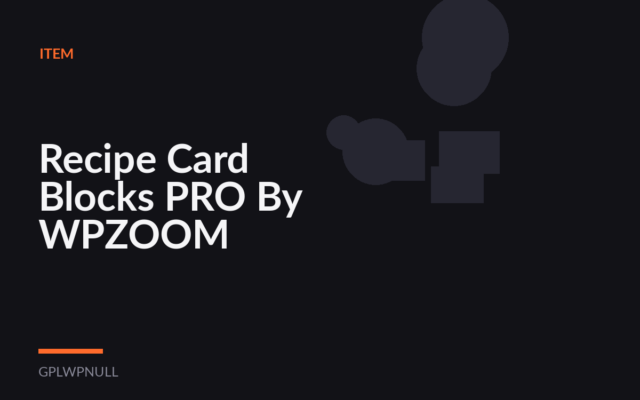 Recipe Card Blocks PRO By WPZOOM
