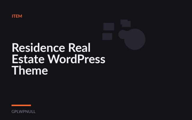 Residence Real Estate WordPress Theme