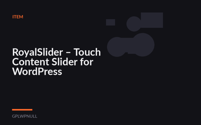 RoyalSlider – Touch Content Slider for WordPress