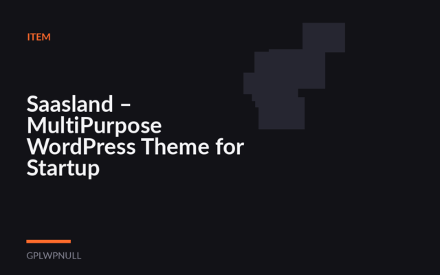 Saasland – MultiPurpose WordPress Theme for Startup