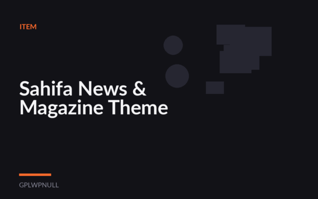 Sahifa News & Magazine Theme