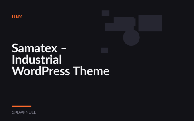 Samatex – Industrial WordPress Theme