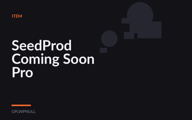 SeedProd Coming Soon Pro