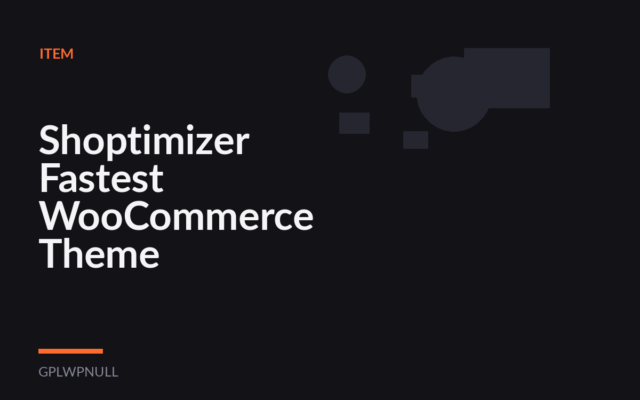 Shoptimizer Fastest WooCommerce Theme