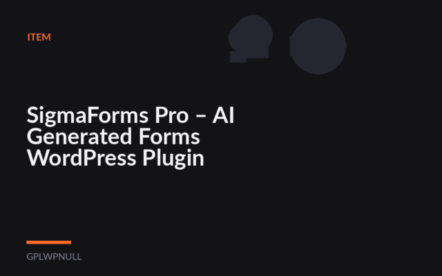 SigmaForms Pro – AI Generated Forms WordPress Plugin
