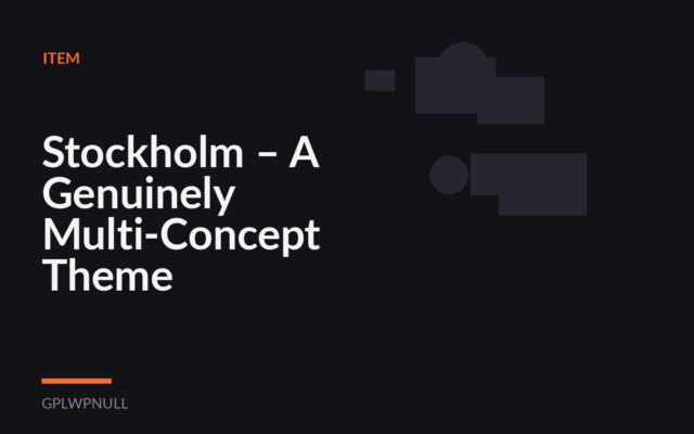 Stockholm – A Genuinely Multi-Concept Theme