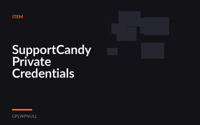 SupportCandy Private Credentials