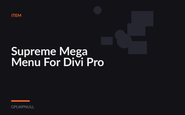 Supreme Mega Menu For Divi Pro
