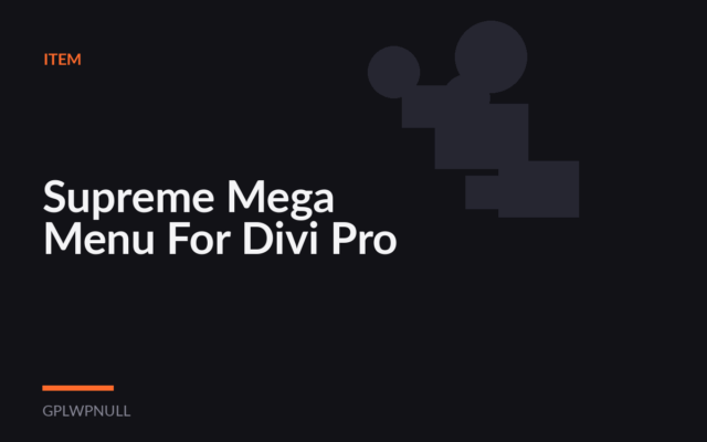 Supreme Mega Menu For Divi Pro