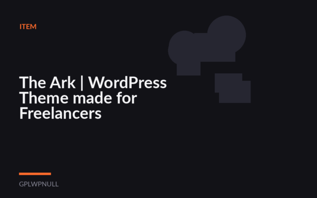 The Ark | WordPress Theme made for Freelancers