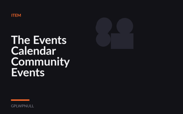 The Events Calendar Community Events