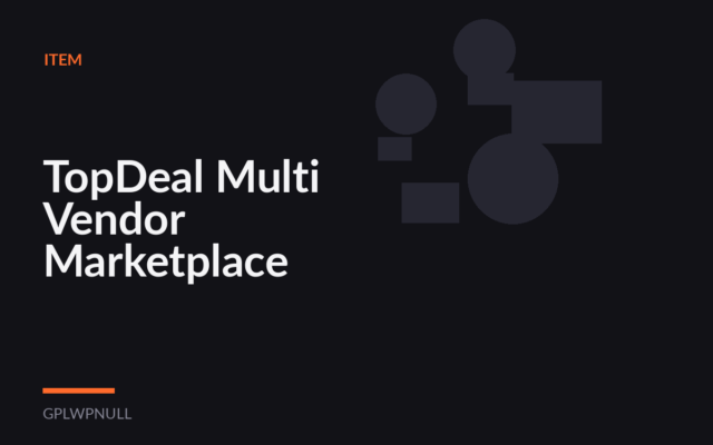 TopDeal Multi Vendor Marketplace