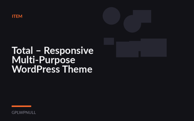 Total – Responsive Multi-Purpose WordPress Theme
