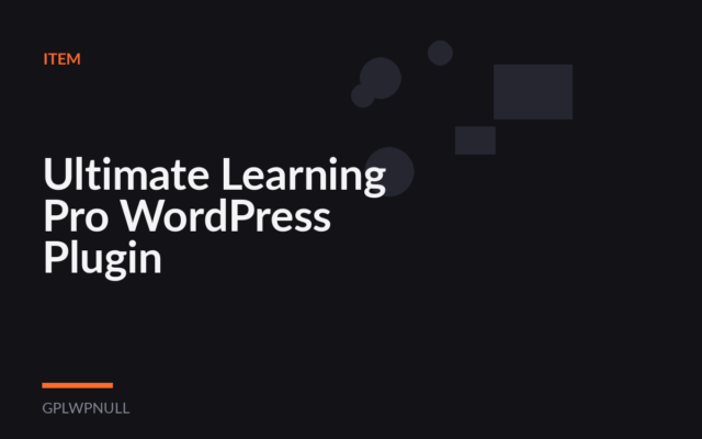 Ultimate Learning Pro WordPress Plugin
