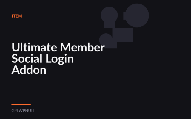 Ultimate Member Social Login Addon