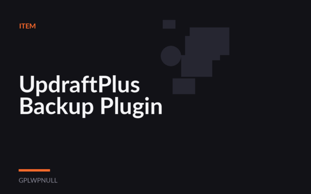 UpdraftPlus Backup Plugin