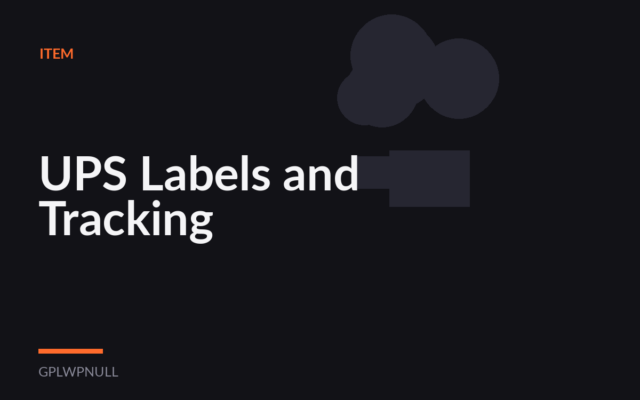 UPS Labels and Tracking