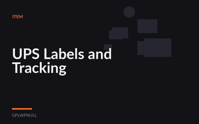 UPS Labels and Tracking