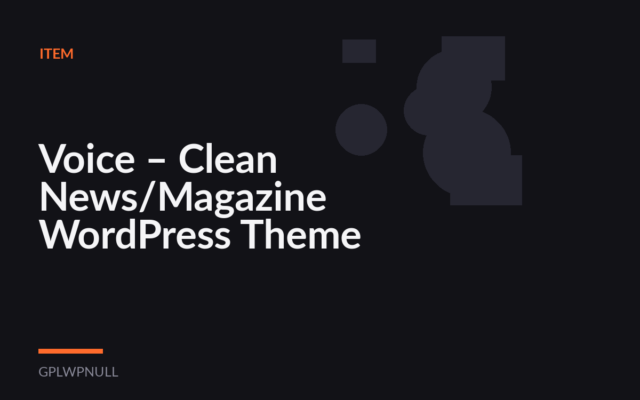 Voice – Clean News/Magazine WordPress Theme