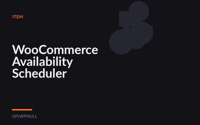 WooCommerce Availability Scheduler