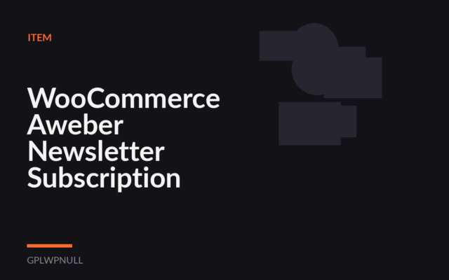 WooCommerce Aweber Newsletter Subscription