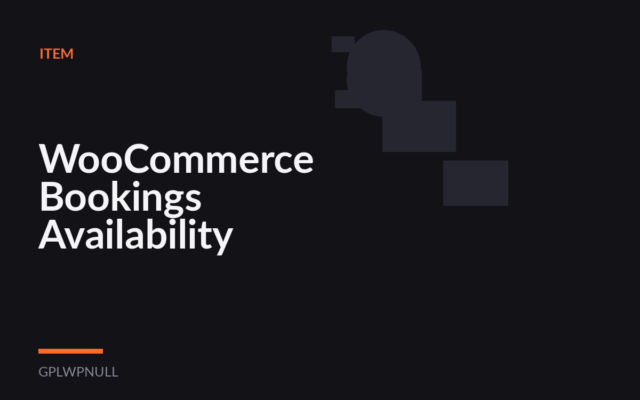 WooCommerce Bookings Availability