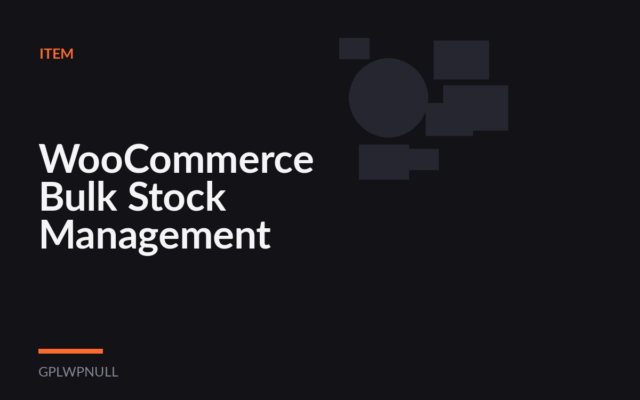 WooCommerce Bulk Stock Management
