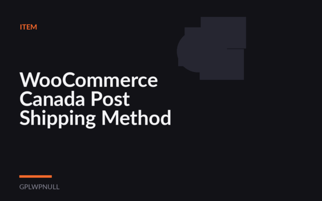 WooCommerce Canada Post Shipping Method