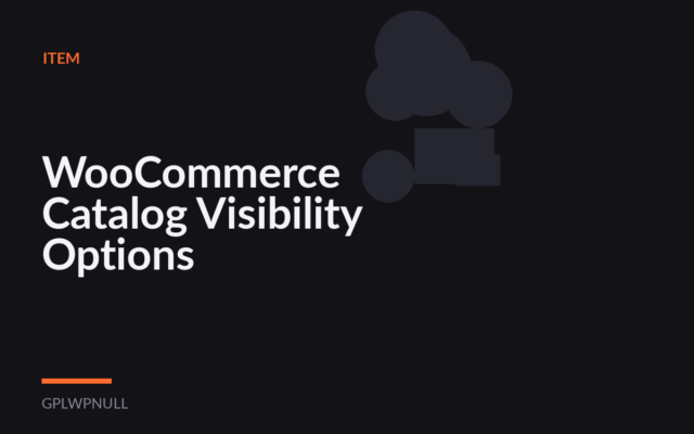 WooCommerce Catalog Visibility Options