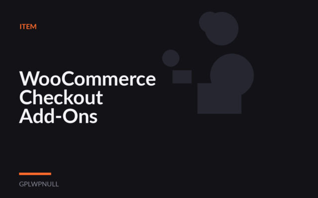 WooCommerce Checkout Add-Ons