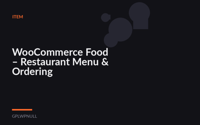 WooCommerce Food – Restaurant Menu & Ordering
