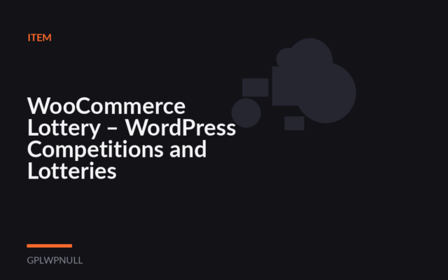 WooCommerce Lottery – WordPress Competitions and Lotteries