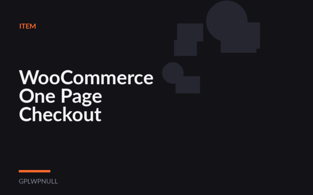 WooCommerce One Page Checkout