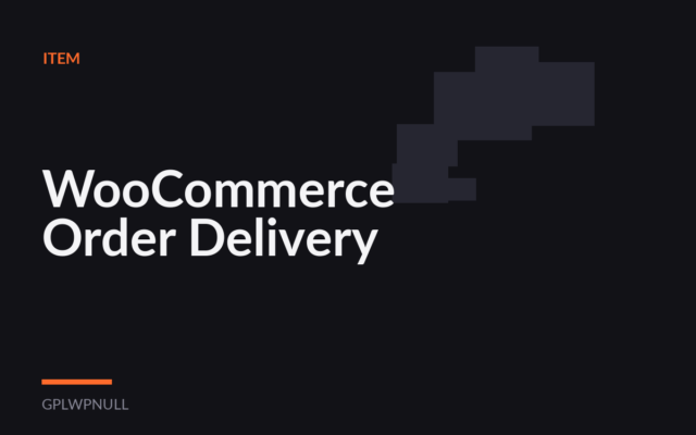 WooCommerce Order Delivery