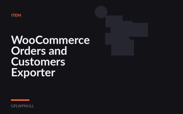 WooCommerce Orders and Customers Exporter